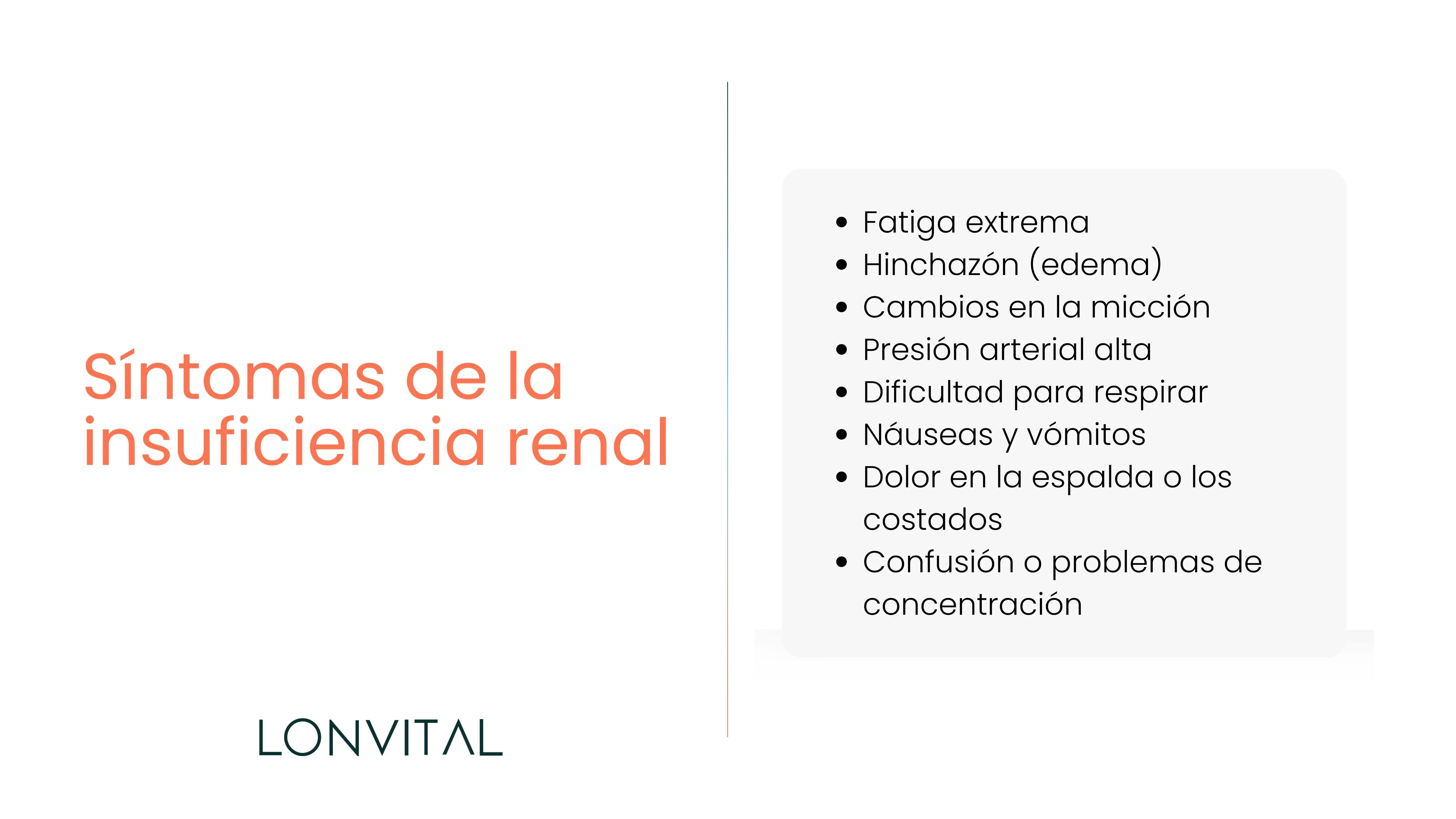 Síntomas de la insuficiencia renal