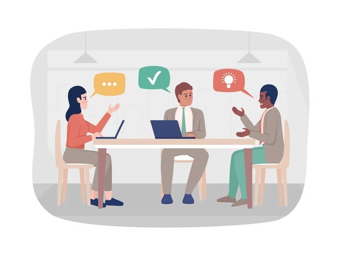 A diverse team of professionals is collaborating on a technical project, showcasing their interpersonal skills and critical thinking abilities in a professional setting. They are engaged in problem-solving discussions, highlighting the importance of effective communication and teamwork in achieving their goals.