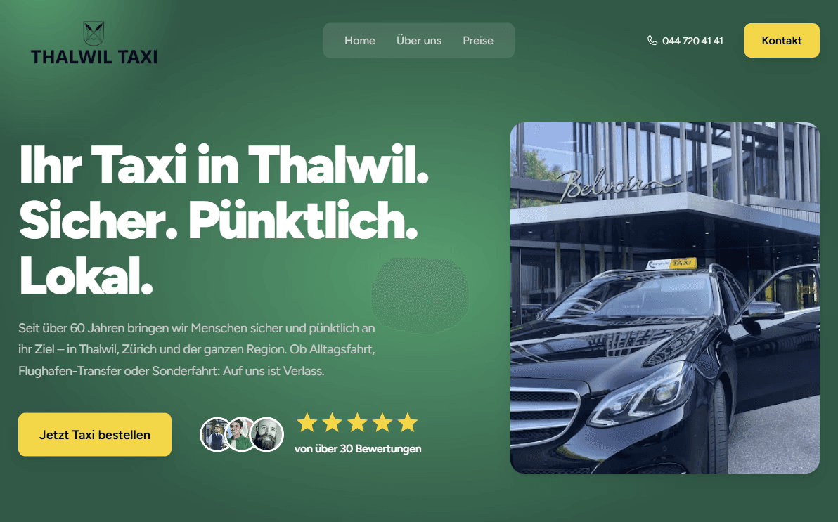website für thalwil taxi