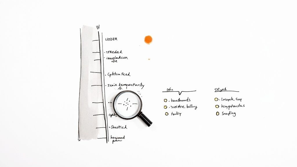Screenshot of Ahrefs' Site Explorer showing organic keywords and traffic for a competitor's domain.