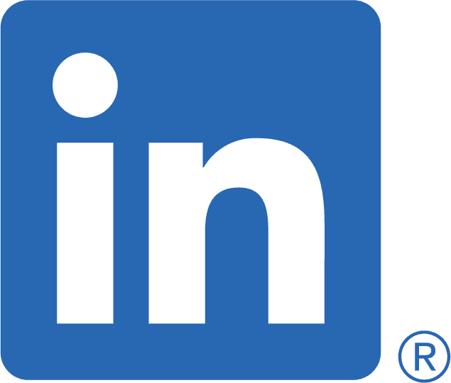 Linkedin Logo blau