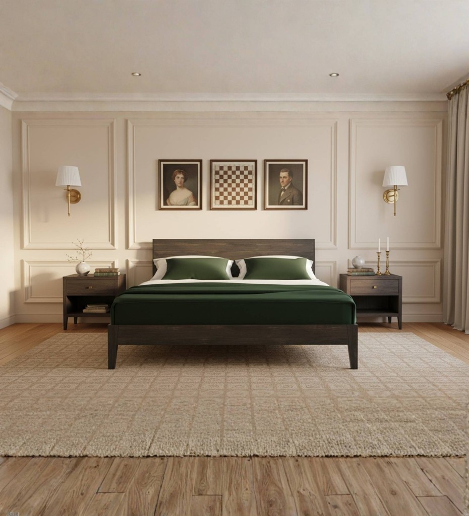 Luxury contemporary cane sofa with teal upholstery and wooden frame