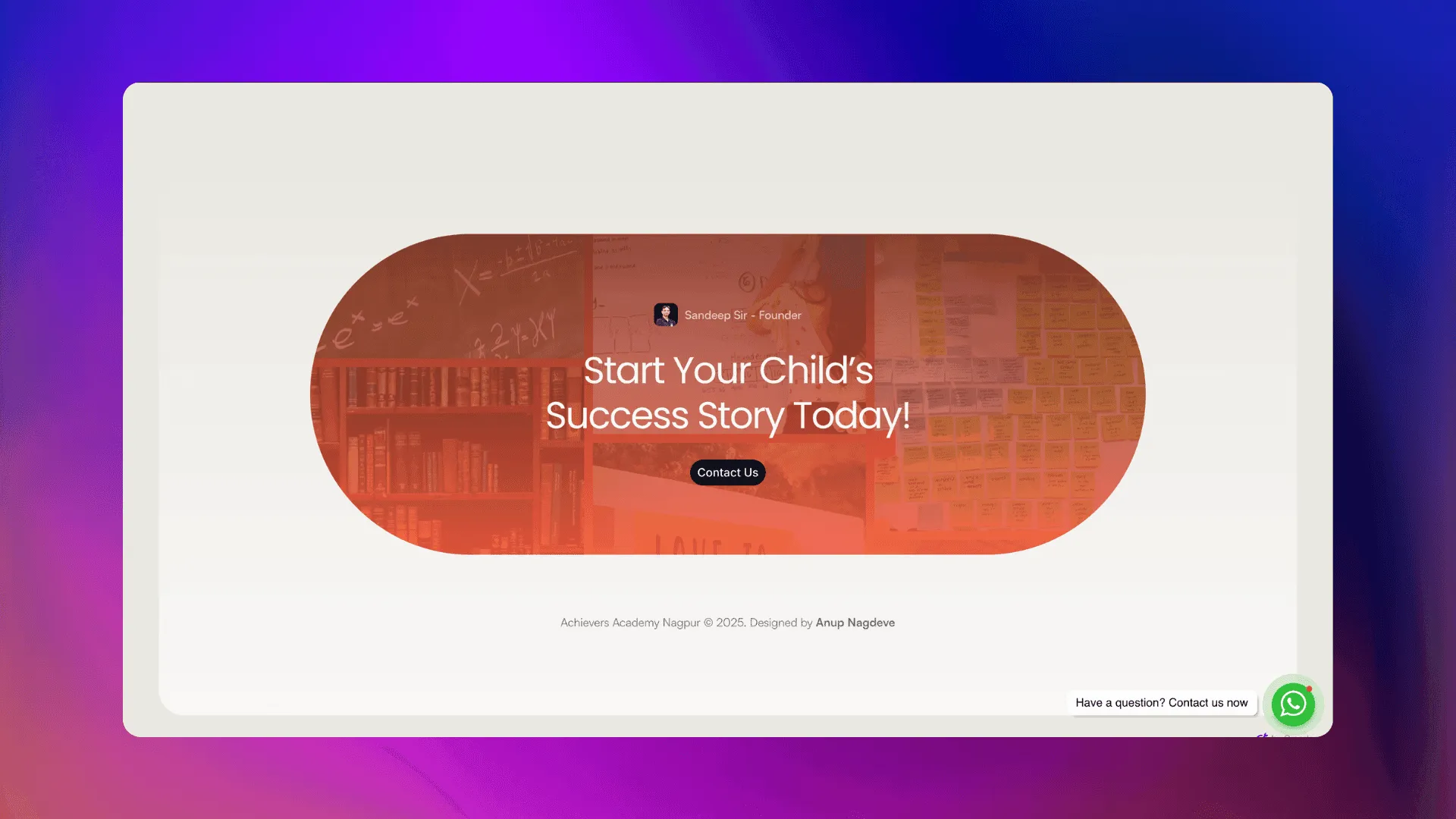 Footer Section Image of Coaching Website
