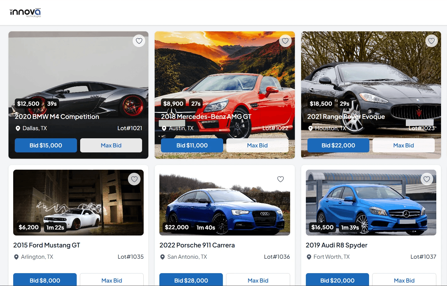 Virtual online auction