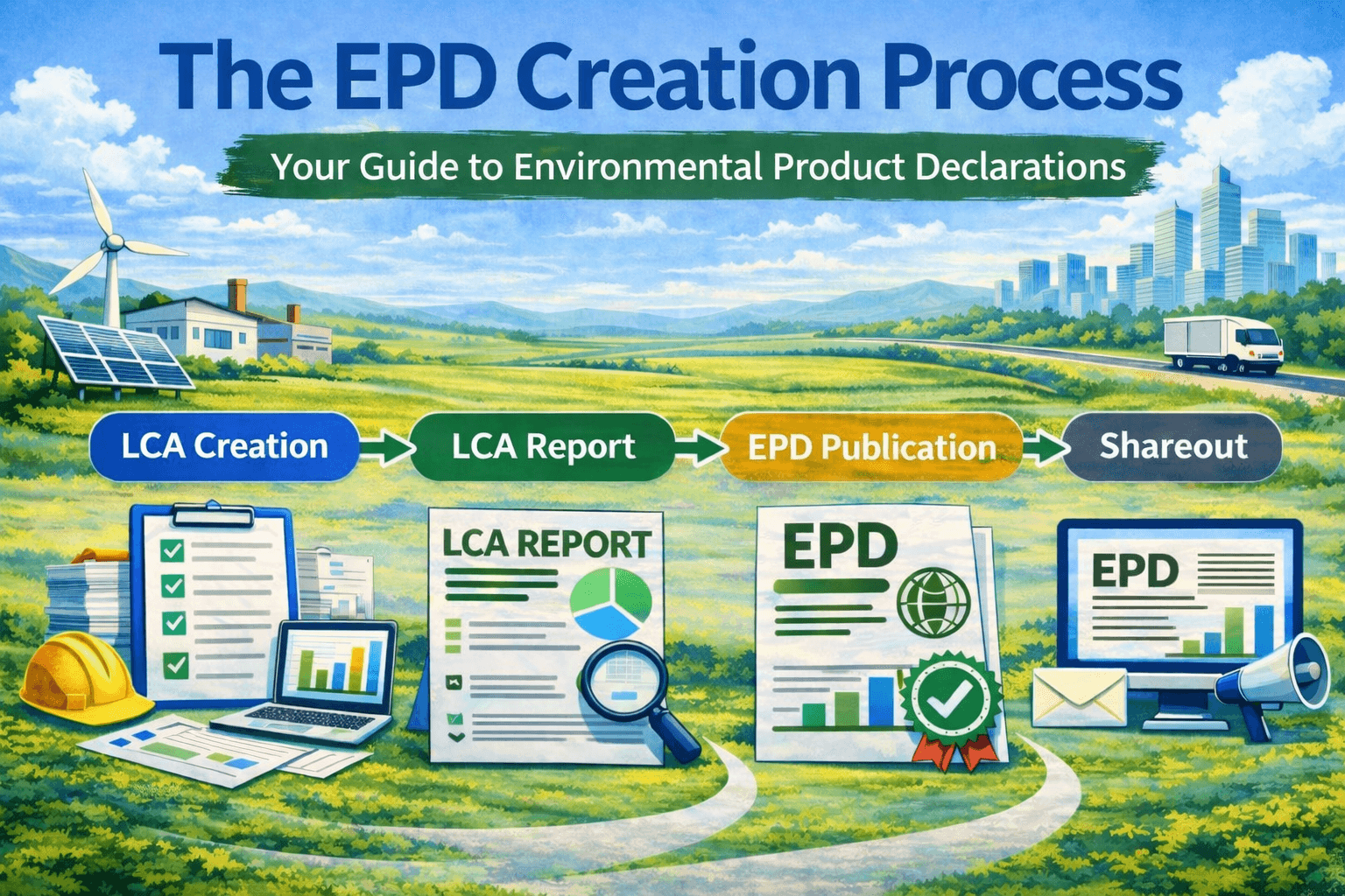 The workflow to get an EPD