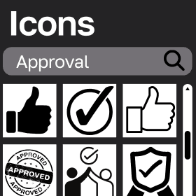 Royalty-free icons in Typeset