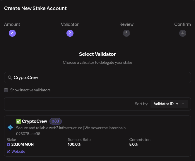 Gmonads - Staking Detail