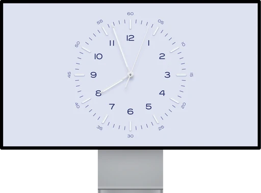 Bauhaus Clock for Mac Standard Size Day Dial