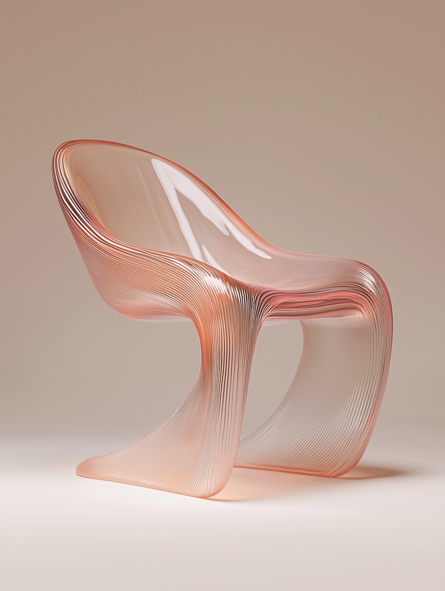 Futuristic plastic chair