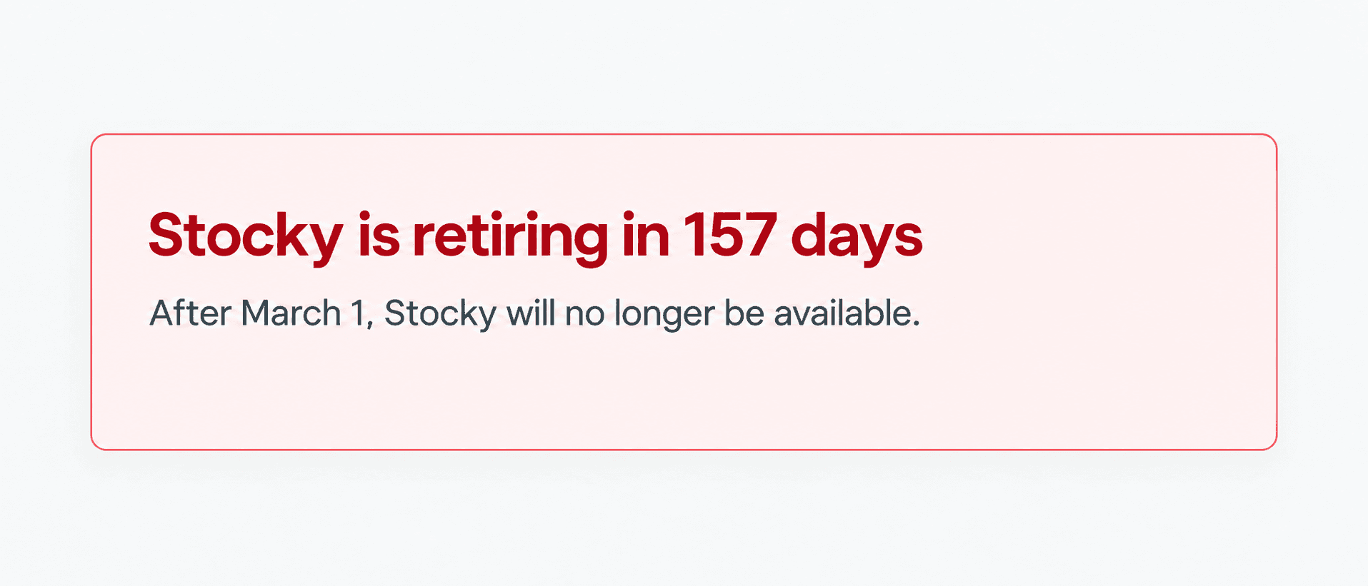 stocky retirement