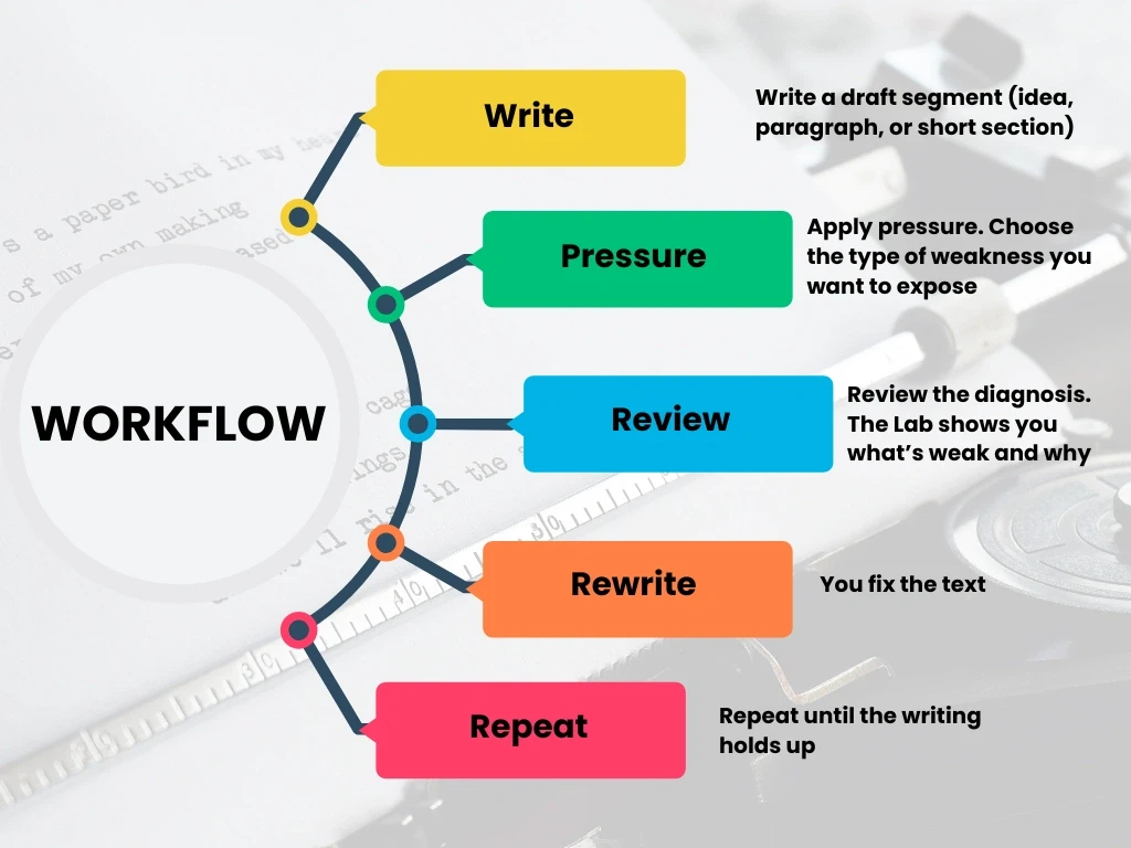 Screenshot of the Ongoing Research section in the WriteFlow Studio Notion template displaying active research topics with related references