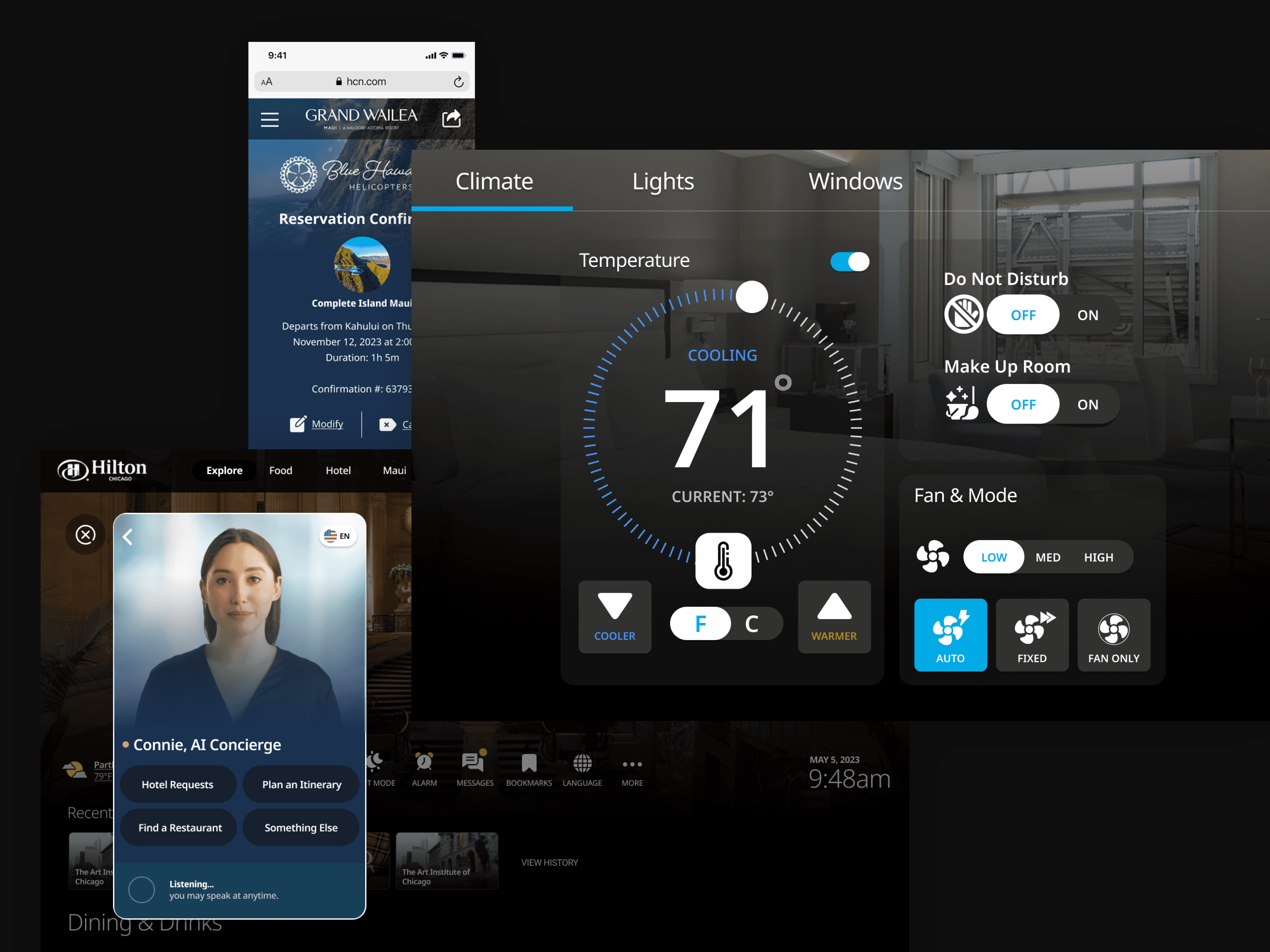 AI, Mobile Web Booking and Room Controls