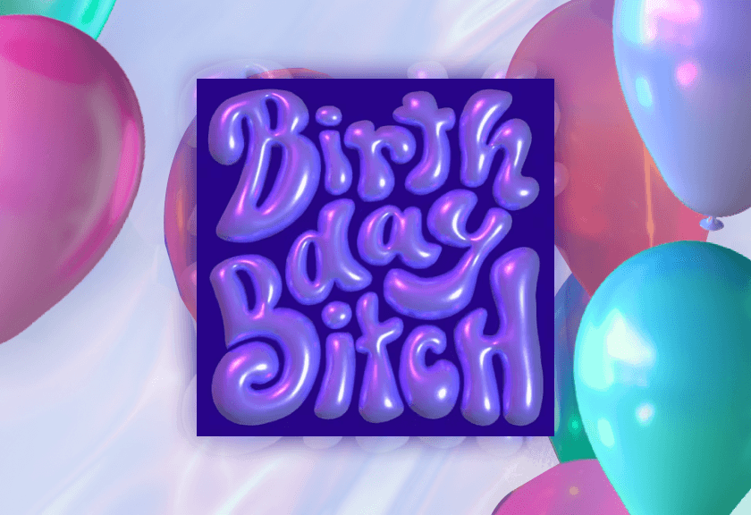  A parody-style invitation with the phrase "Nobody likes you when you're 23" in bold white text over a wrinkled blue backdrop with a cartoon character and checkerboard border.