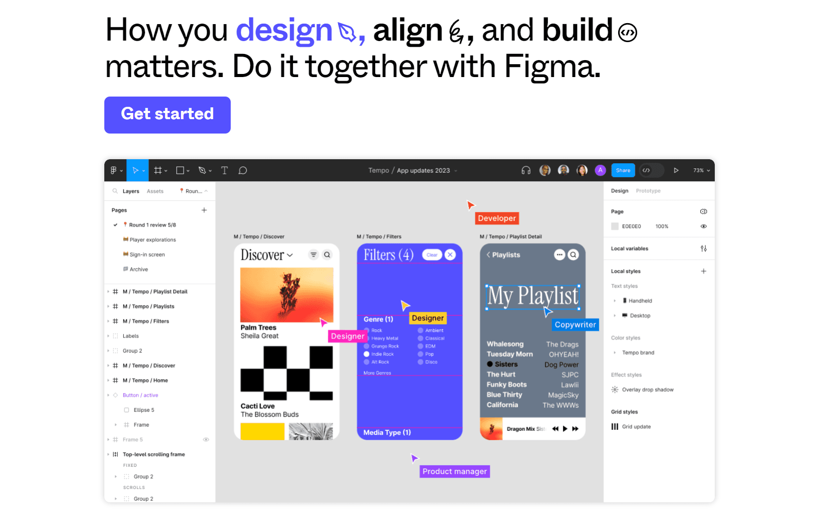 Screenshot of Figma home page