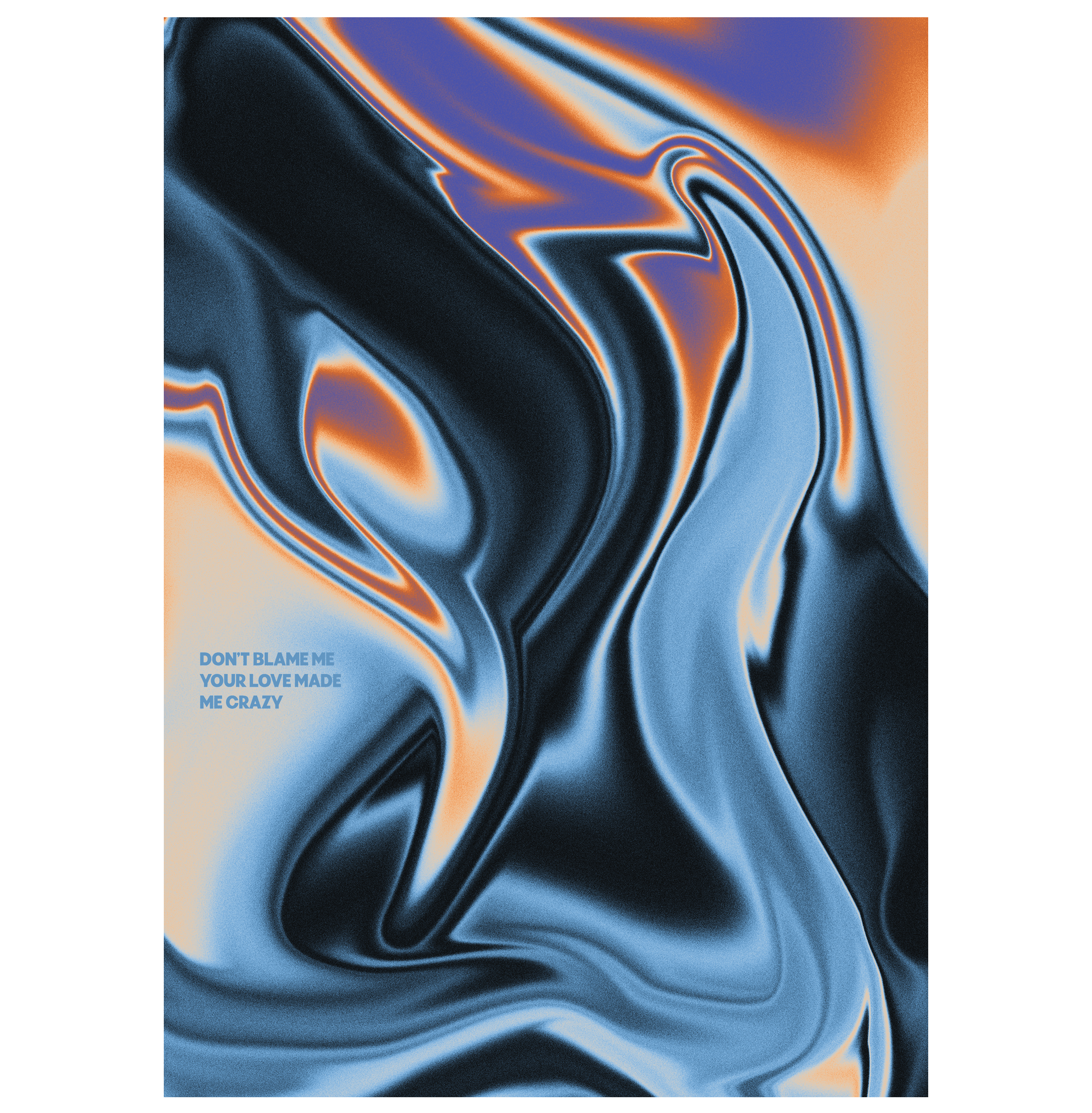 Editorial portrait of a bald model with a white clay mask on face and body, neutral backdrop.