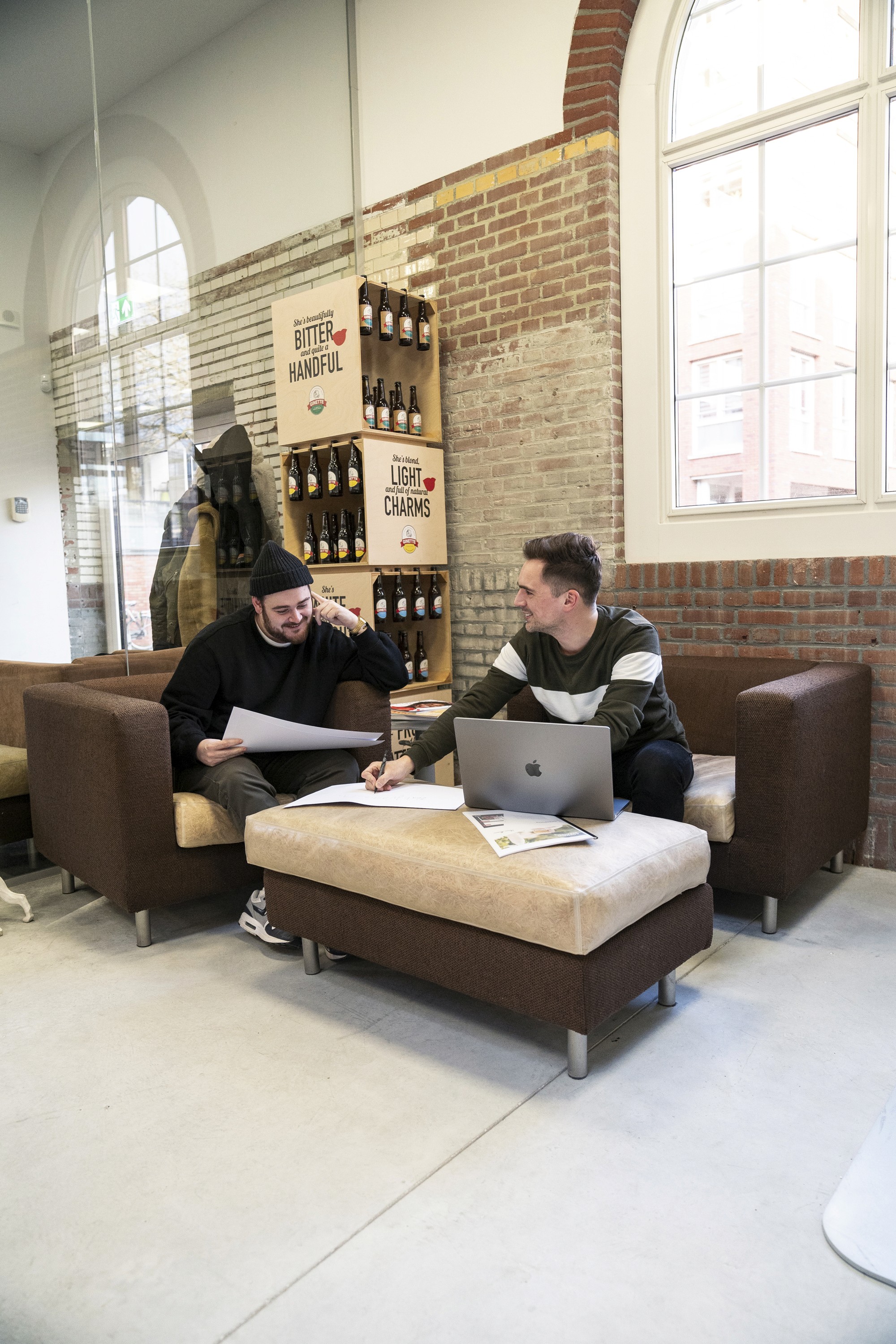 they are sitting on couches