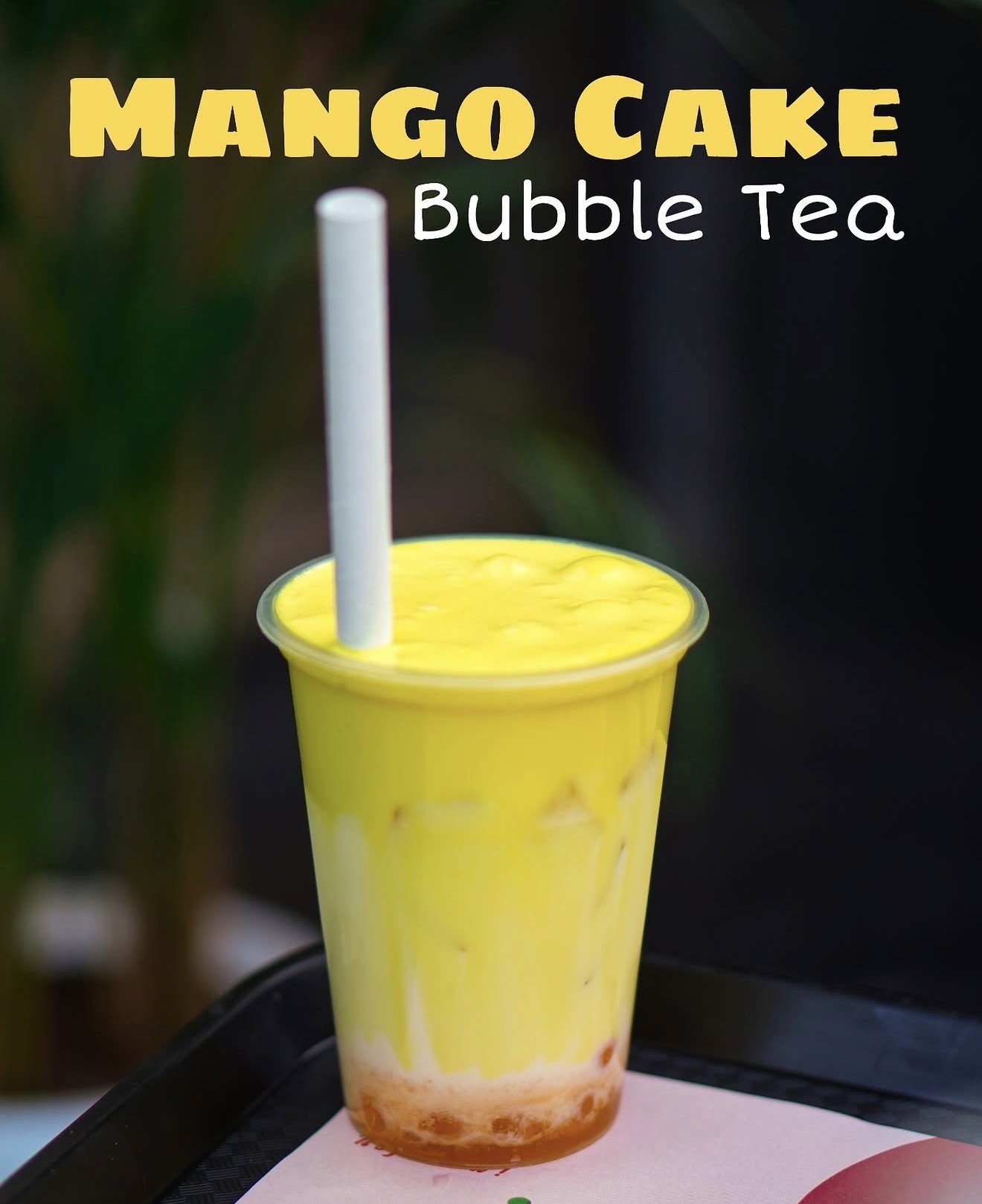 Peatos Pavbhaji Cafe - Mango Cake Bubble Tea ad creative