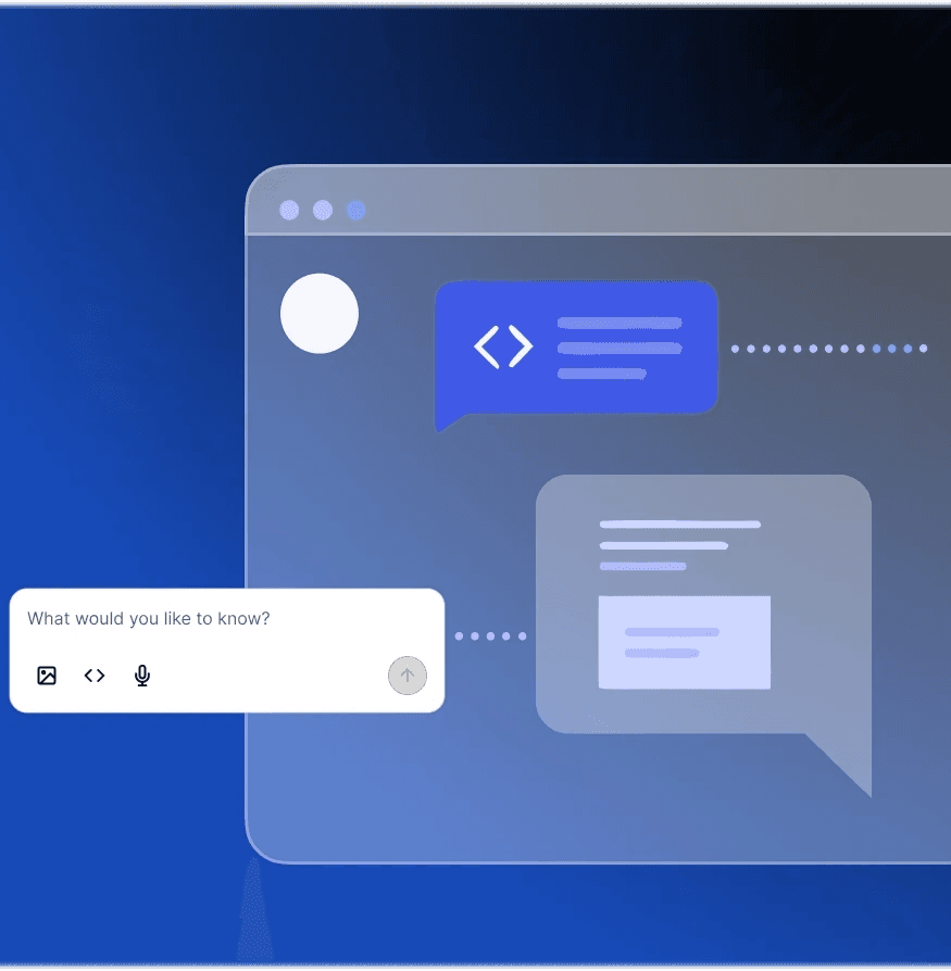 AI‑powered chat and prompt management interface illustrating automated conversations within a software application.