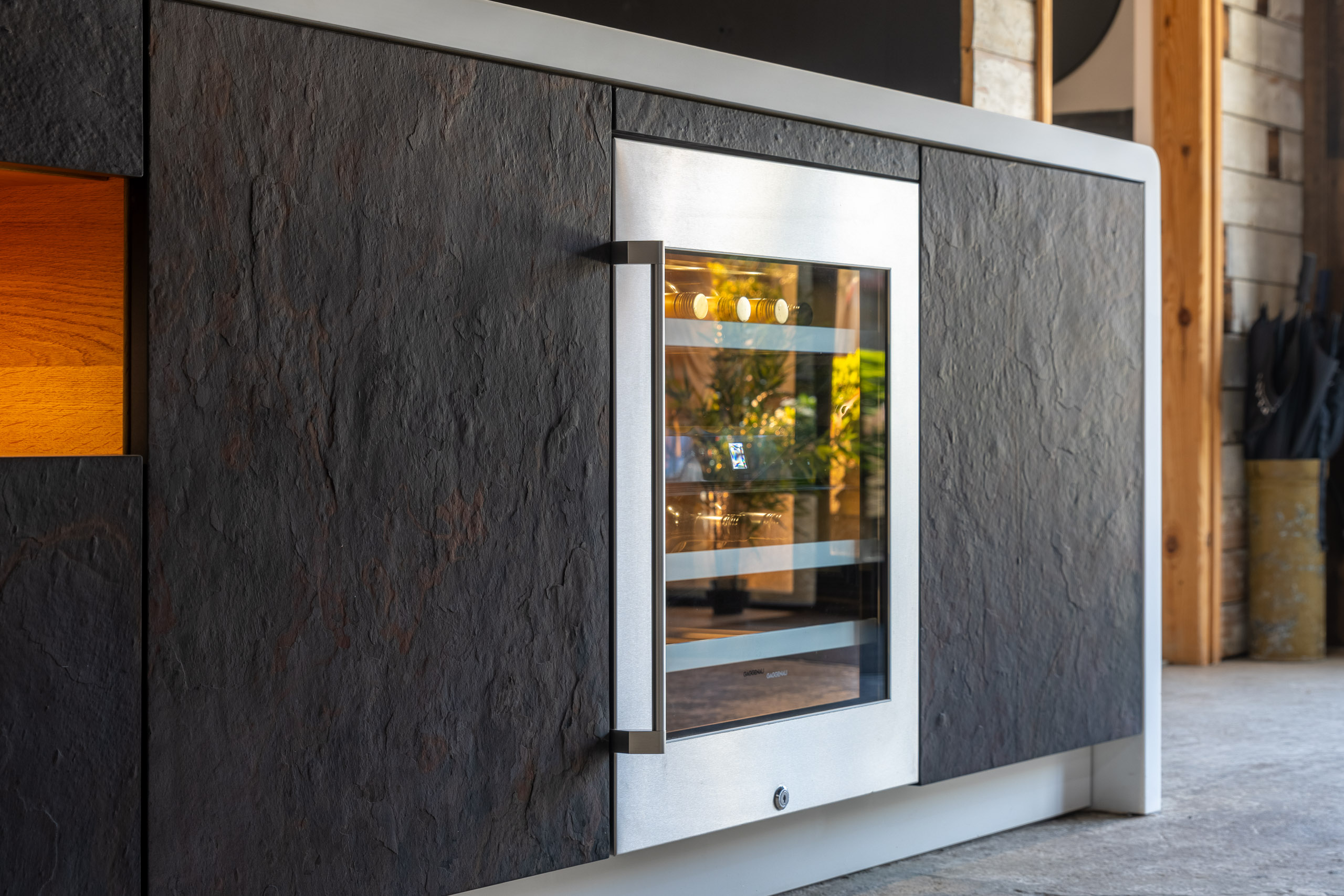 blue shaker kitchen door in chinley derbyshire