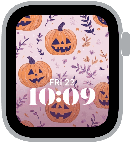 an apple watch face from the girly halloween collection