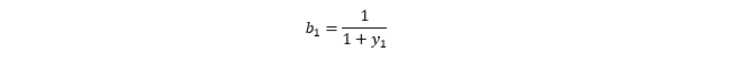 Maturité 1 - facteur d'actualisation
