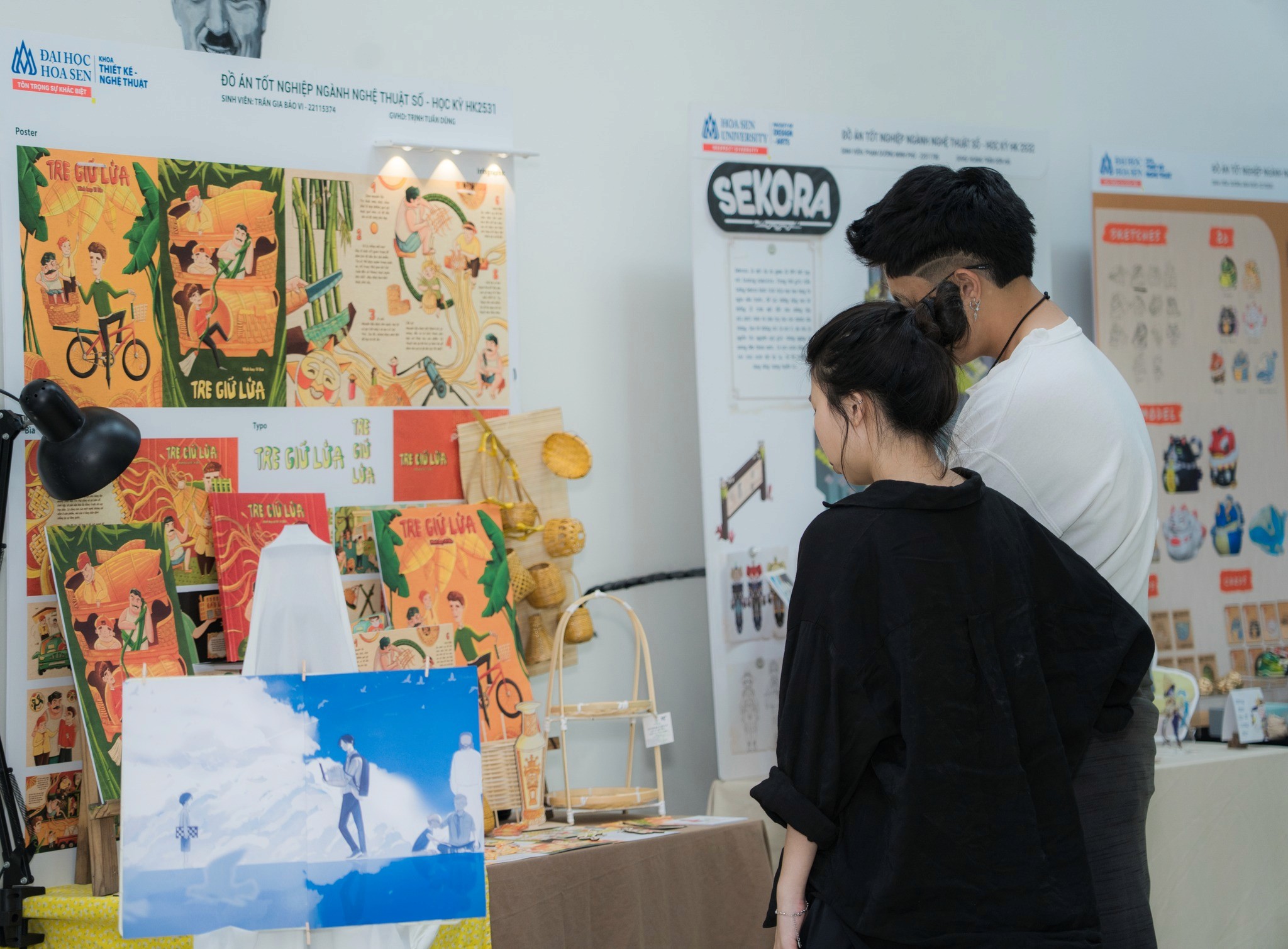 Khám phá không gian sáng tạo của sinh viên Thiết kế đồ họa và Nghệ thuật số HSU