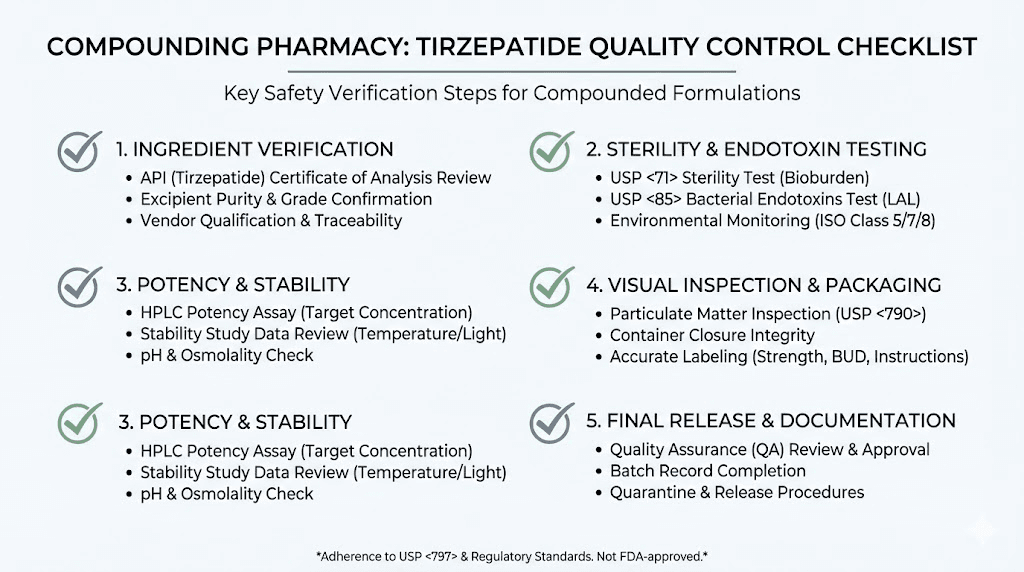 How to verify compounded tirzepatide quality and safety from MEDVi
