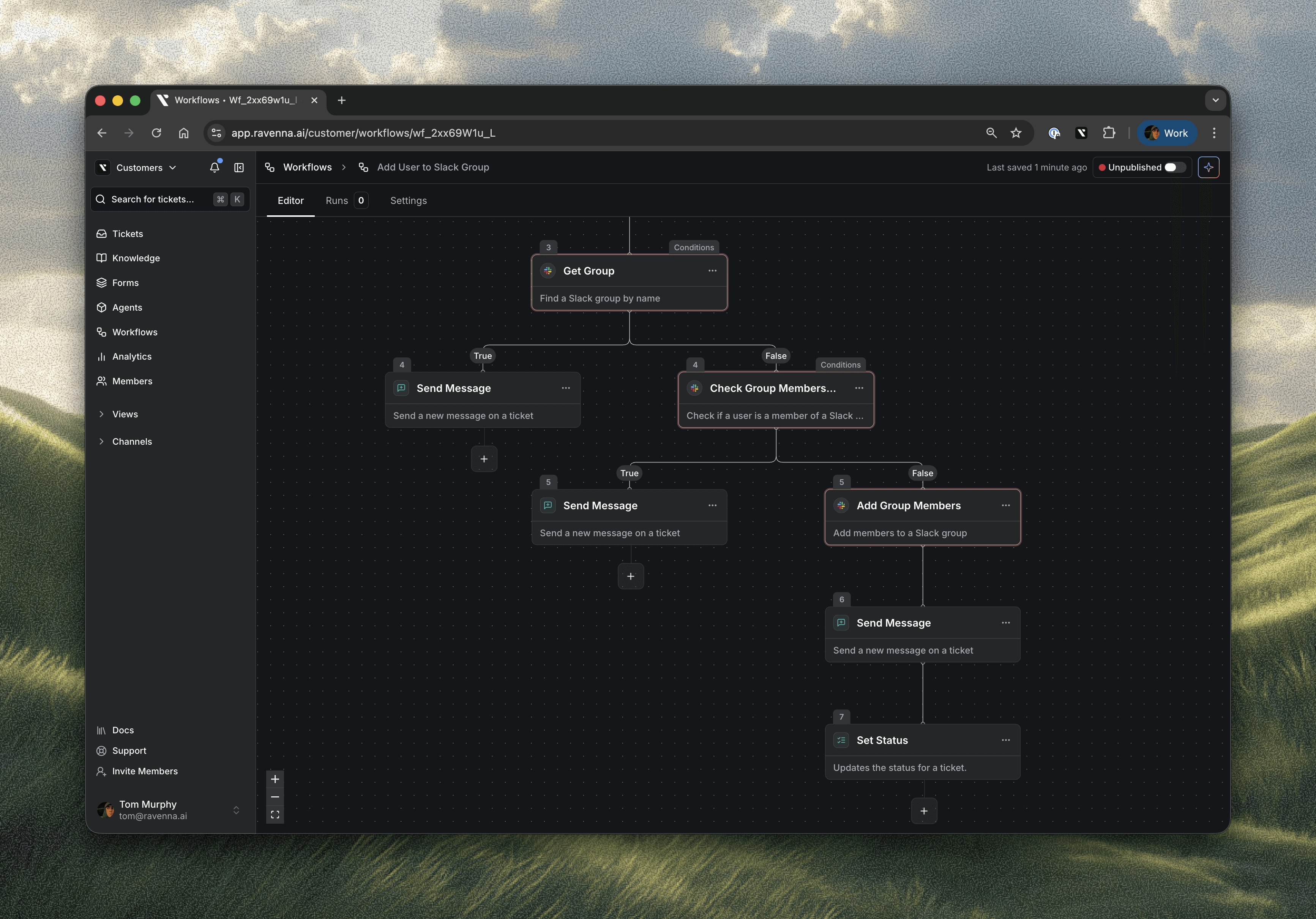 Custom workflows on Slack