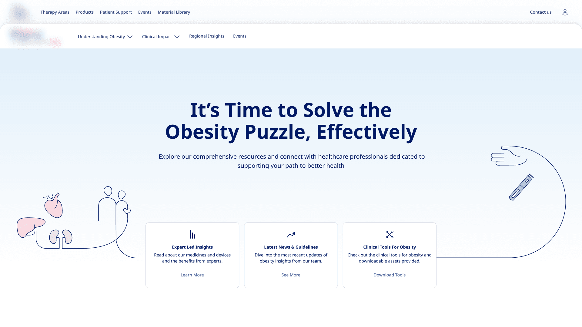 HCP portal website mockup