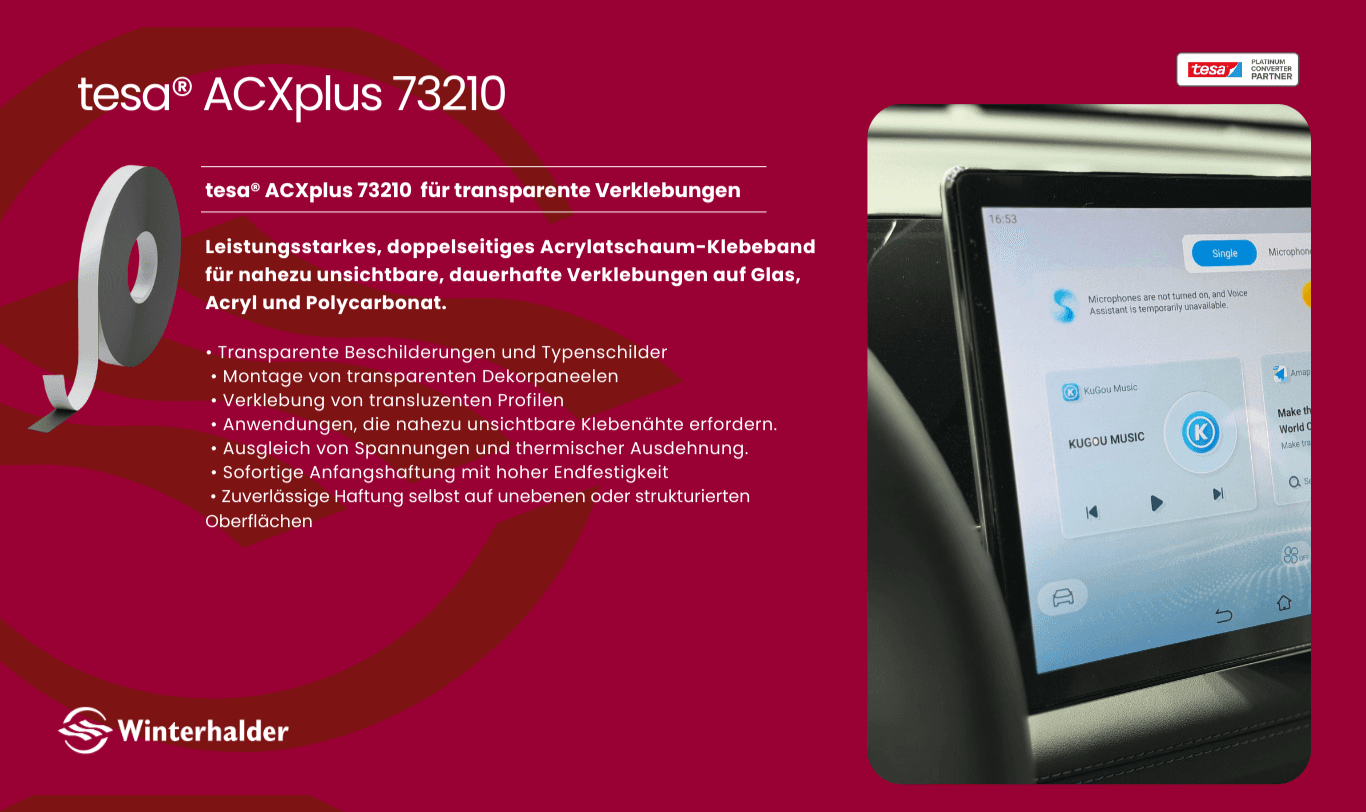 Ein Mann steht nachdenklich in einem stilvollen Industriegebäude, um ihn herum Textfelder, die verschiedene Themen behandeln.