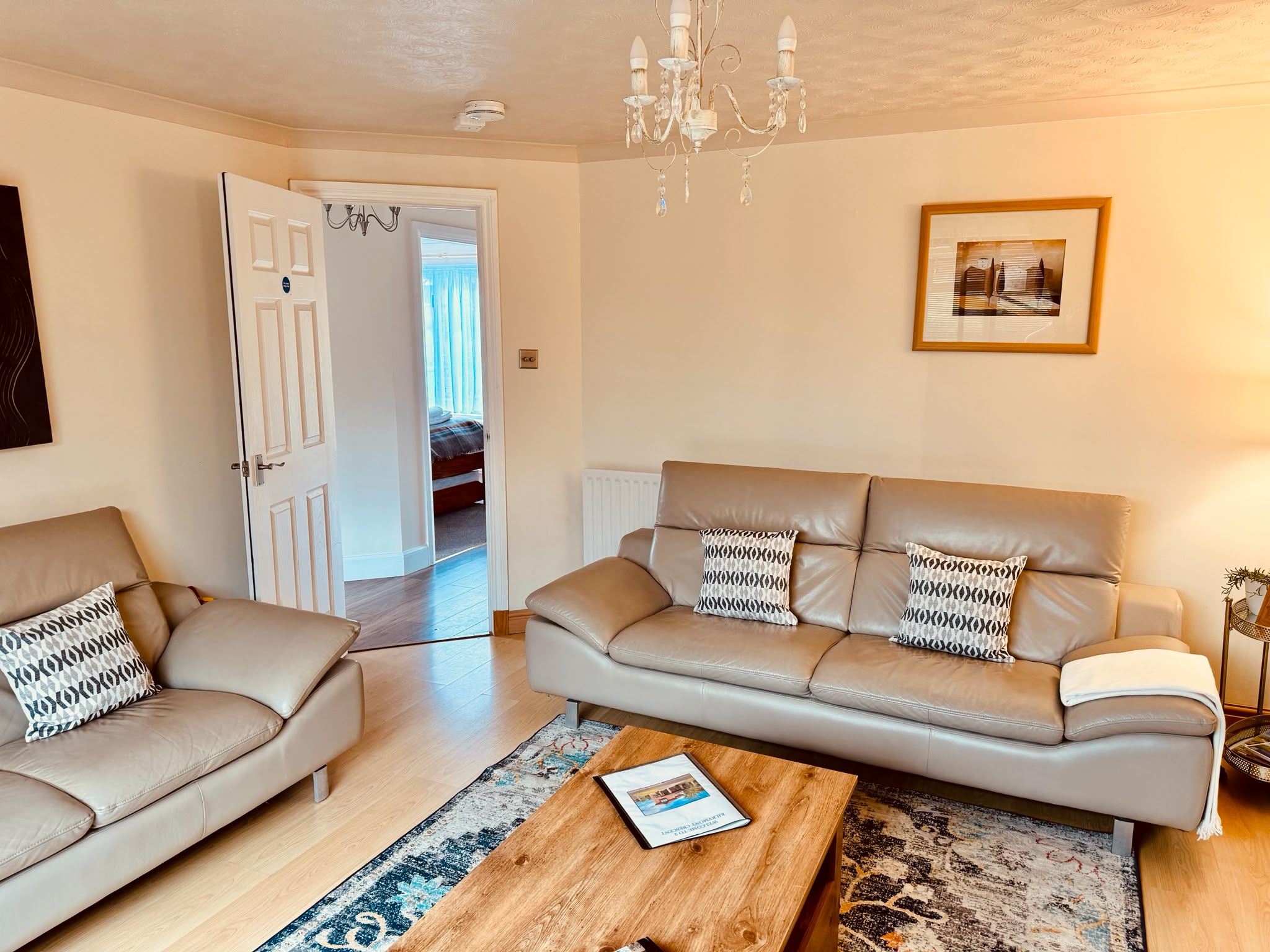 A photo showing the cosy living room of Kilrymont