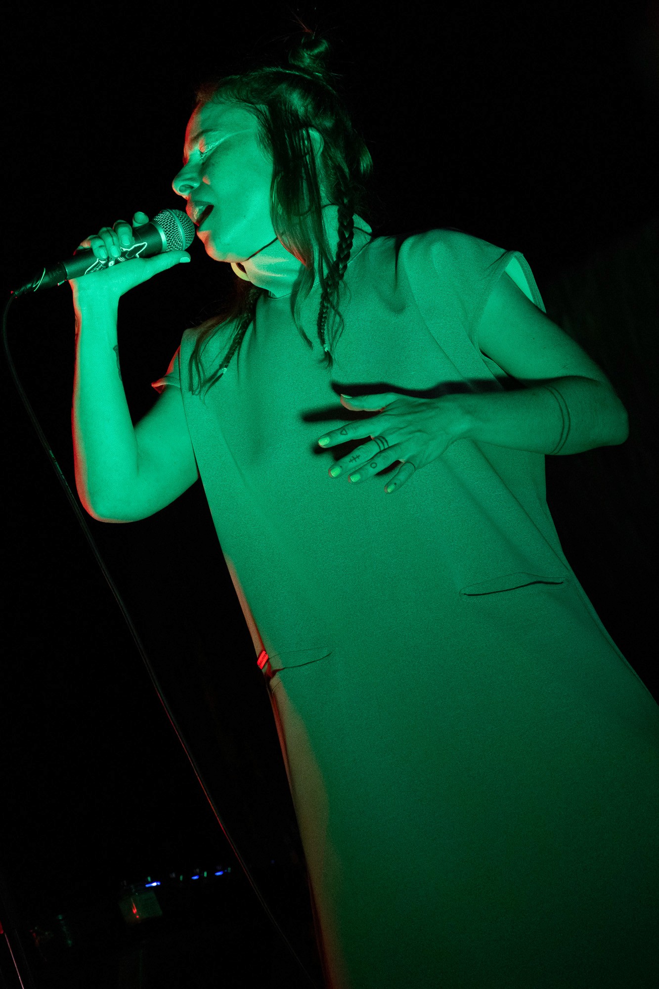 Green Track Suit Women Portrait