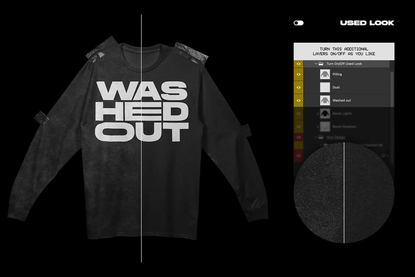 Gildan 2400 long sleeve taped mockup showing alternative design preview