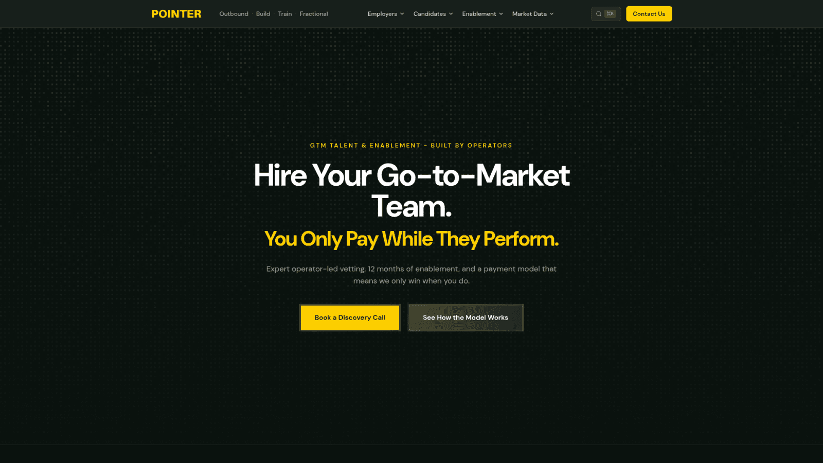 Pointer Strategy GTM recruitment Australia homepage
