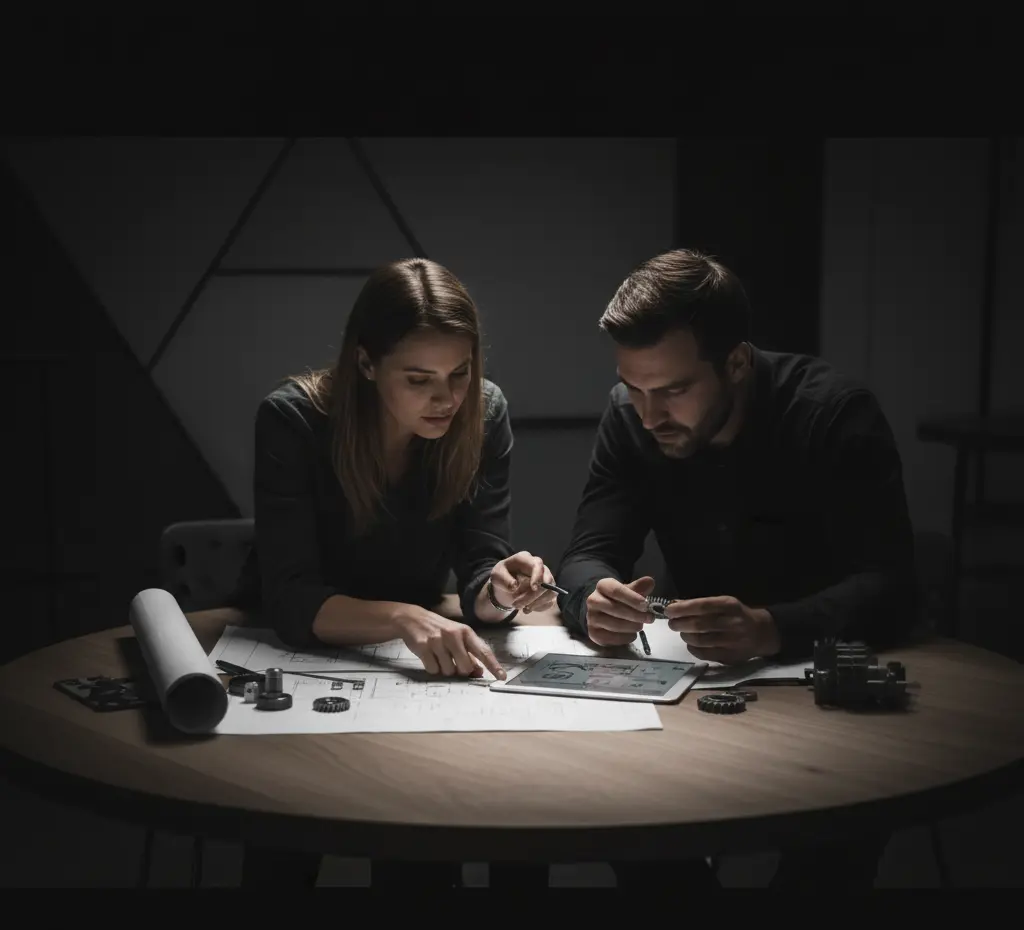 Profile portrait with natural lighting featuring long blonde hair
