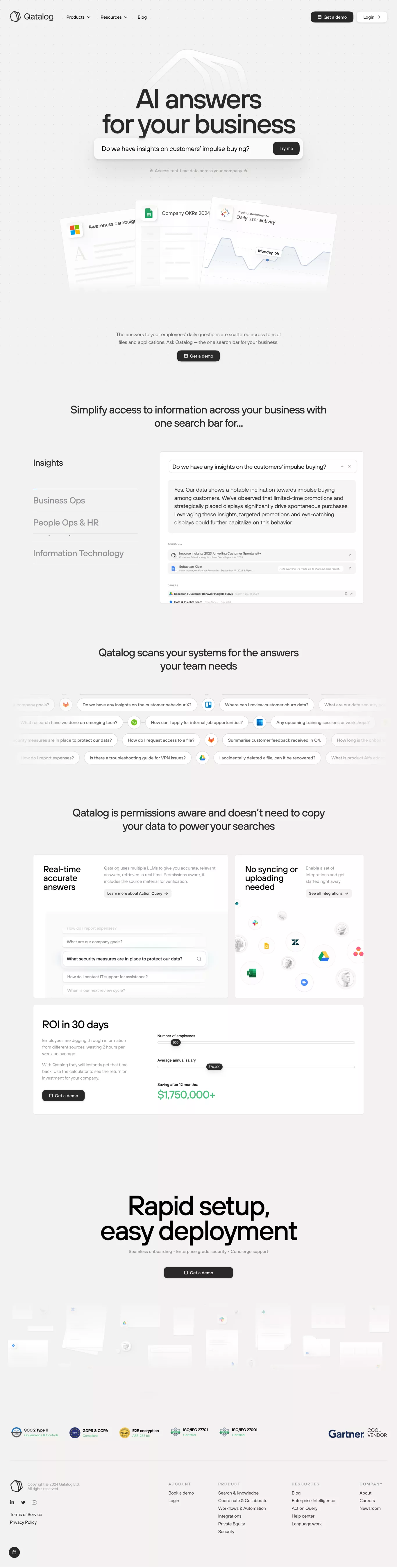 One search bar for your business landing page screenshot showcasing Tech design