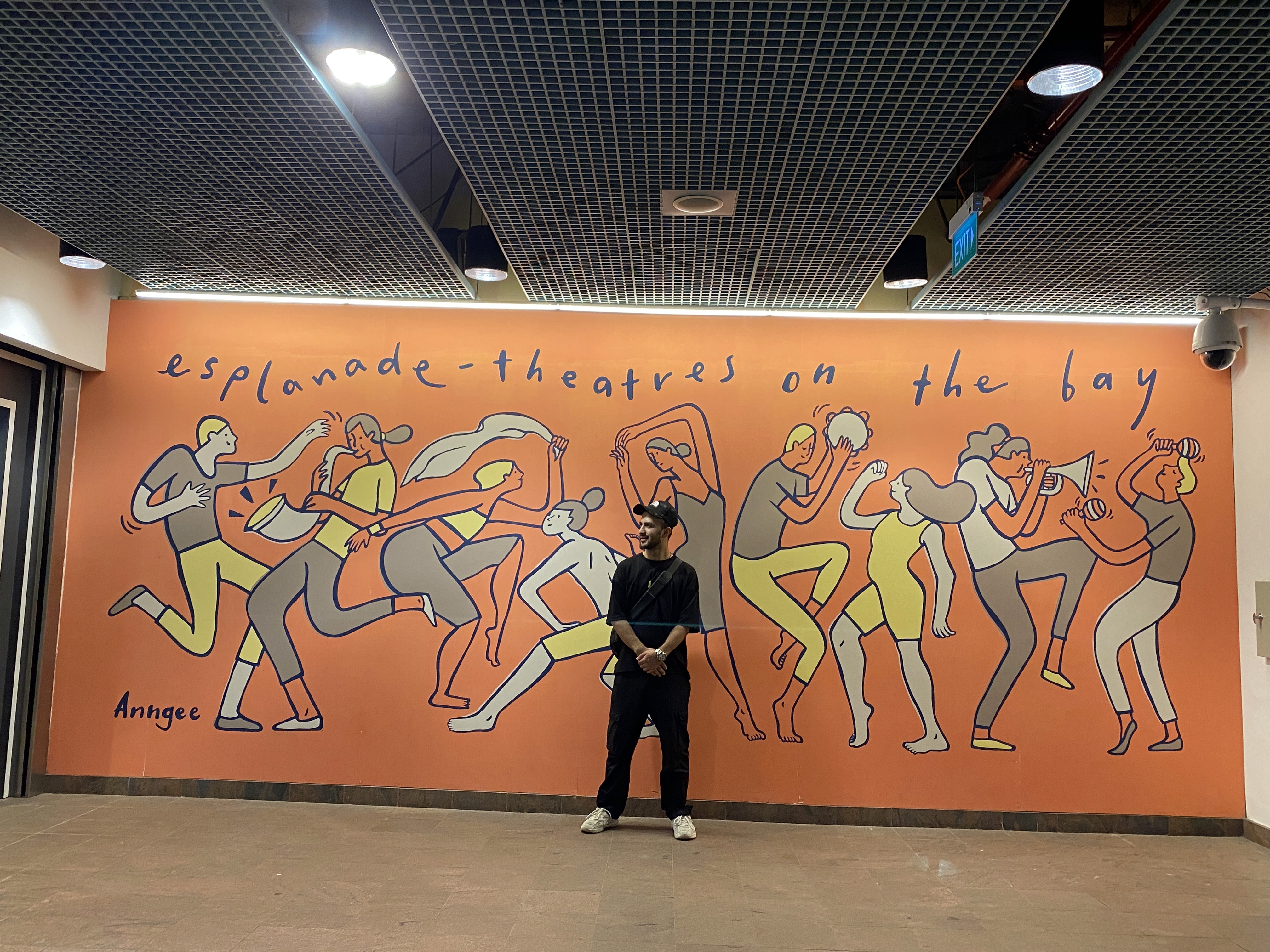 a person standing in front of a building