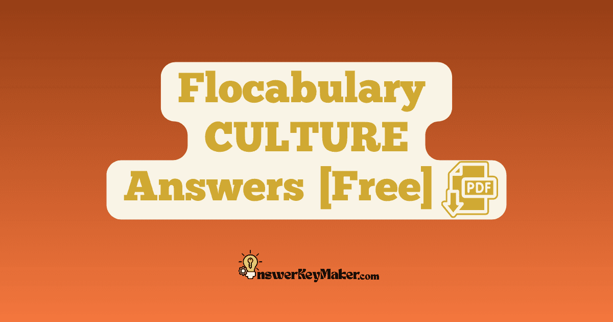 Flocabulary CULTURE Quiz Read & Respond Answer Key PDF