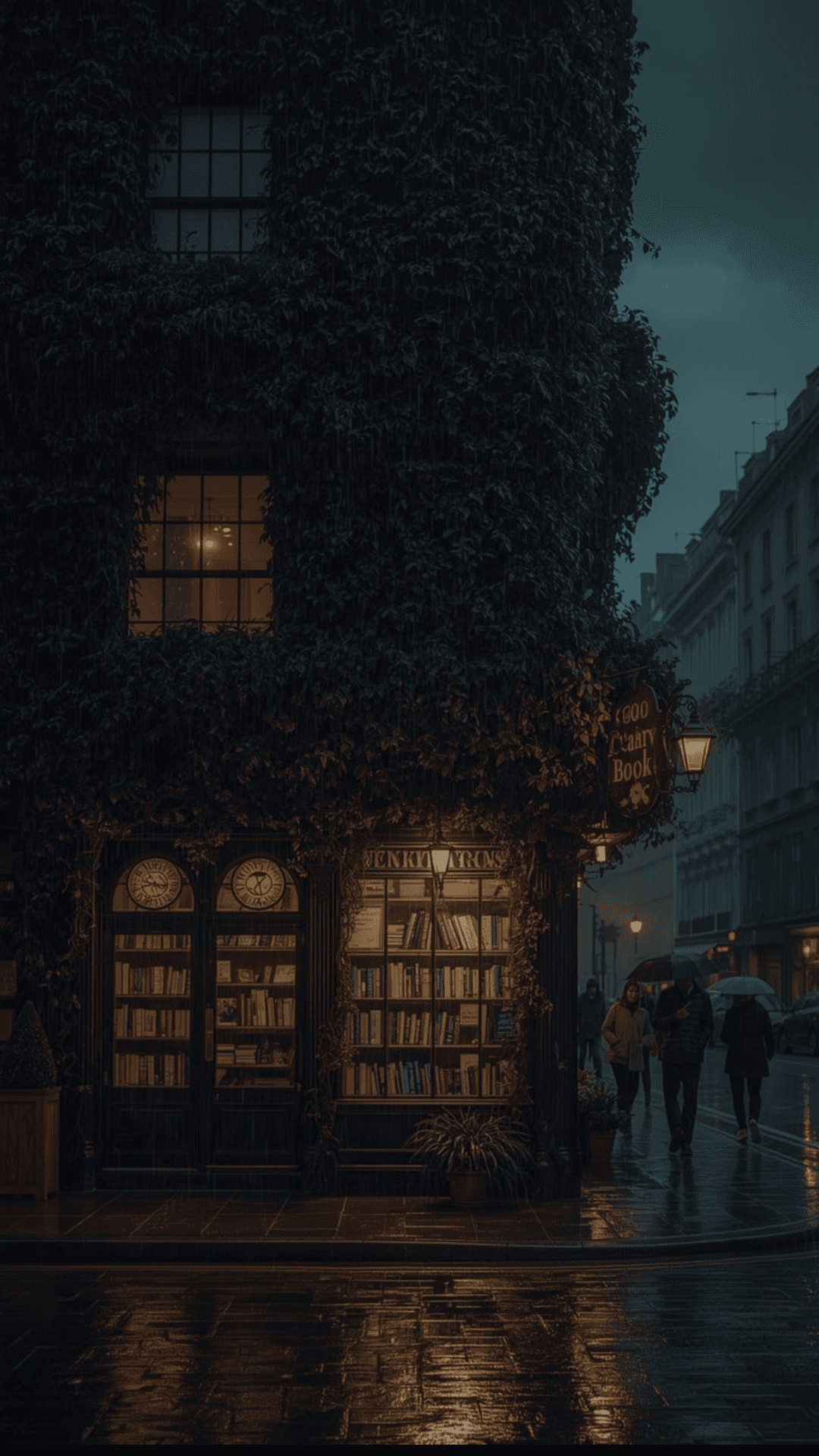 a black and white living room with a large tv