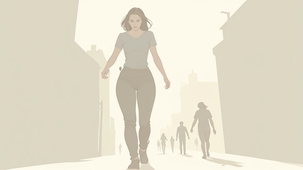 Die dynamische Geh-Pose