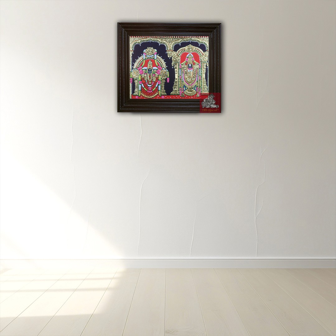 Balaji & Padmavathi Tanjore Painting