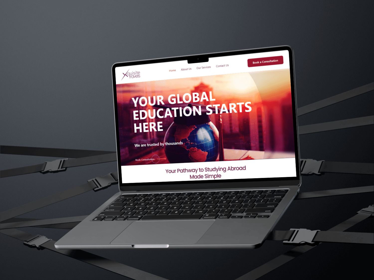 xqztravel websiste mockup