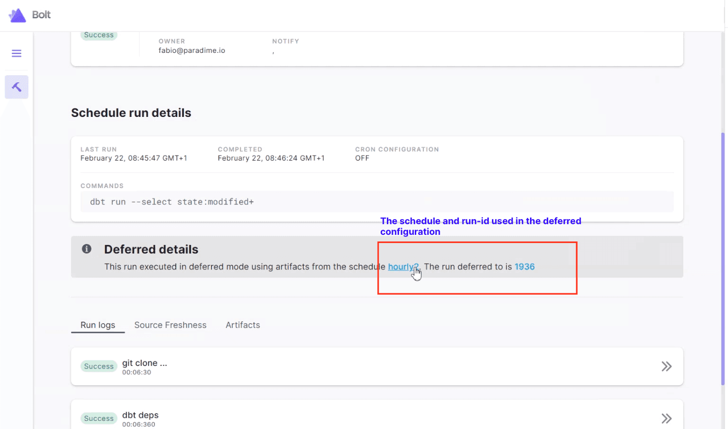 Bolt Scheduler | Paradime | Analytics Engineering using dbt™