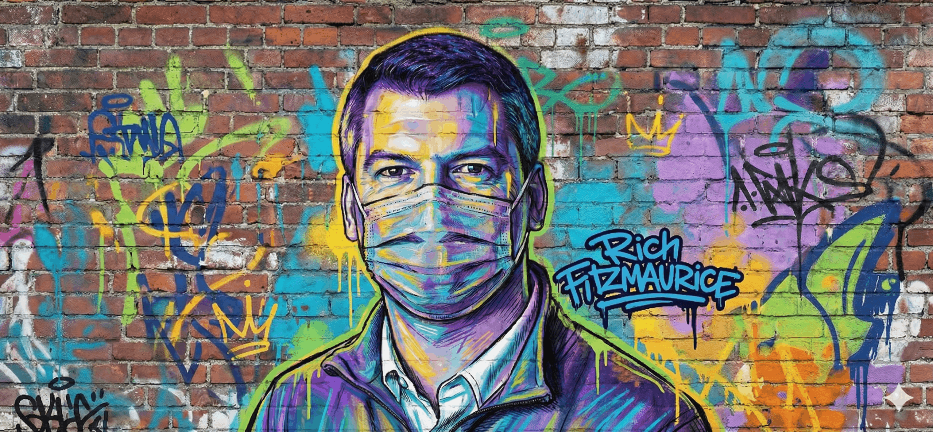 Rich Fitzmaurice in a surgical mask