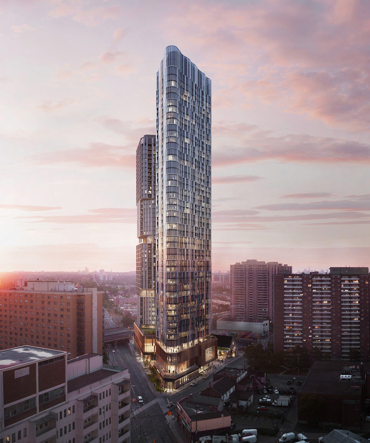 The Weston Park residences at dusk