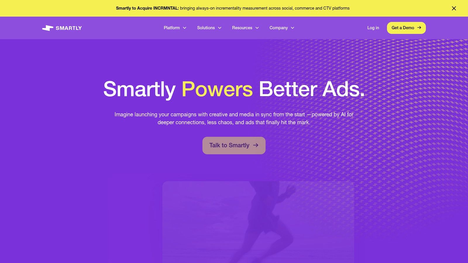 Smartly.io's creative and media automation dashboard, highlighting its focus on social ad platforms.