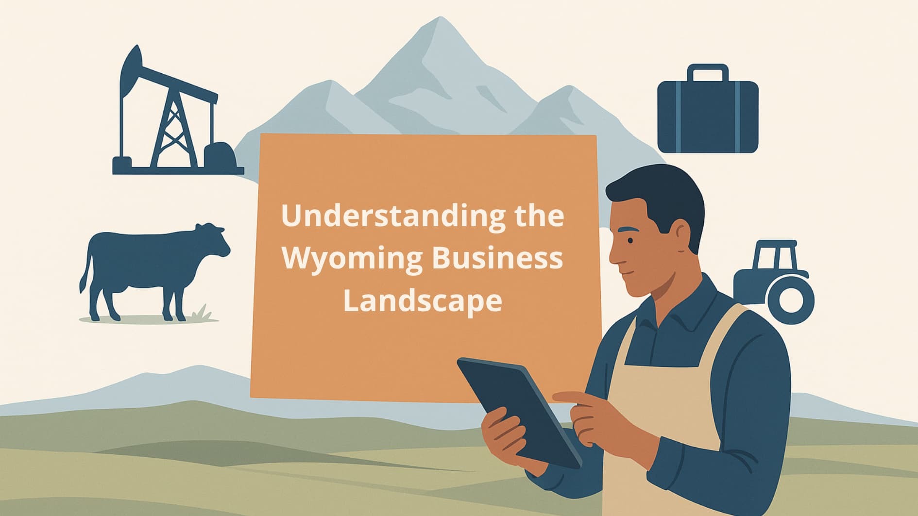 Business owner reviewing Wyoming business landscape for sales pipeline development.