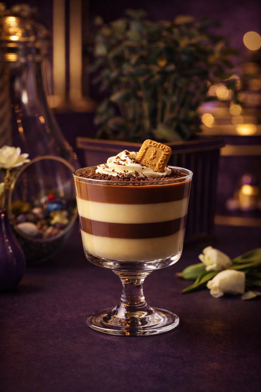 Two people talking at table in plant-filled café