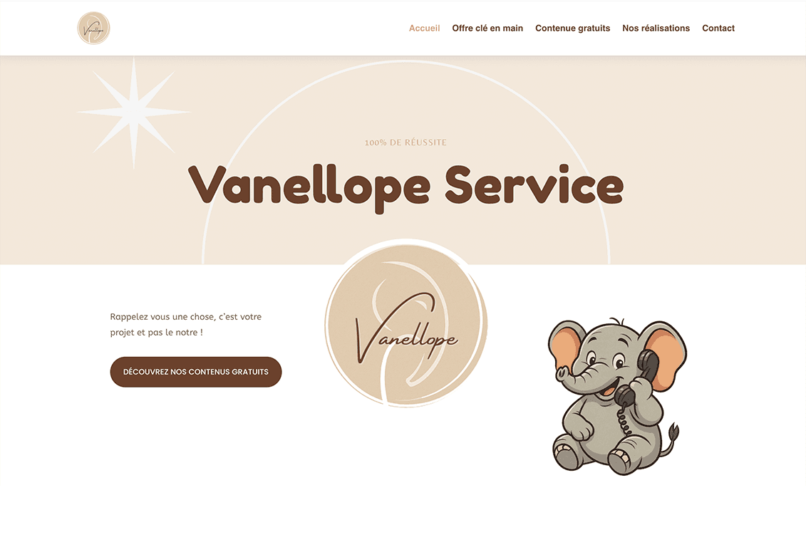 Aperçu du site Vanellope