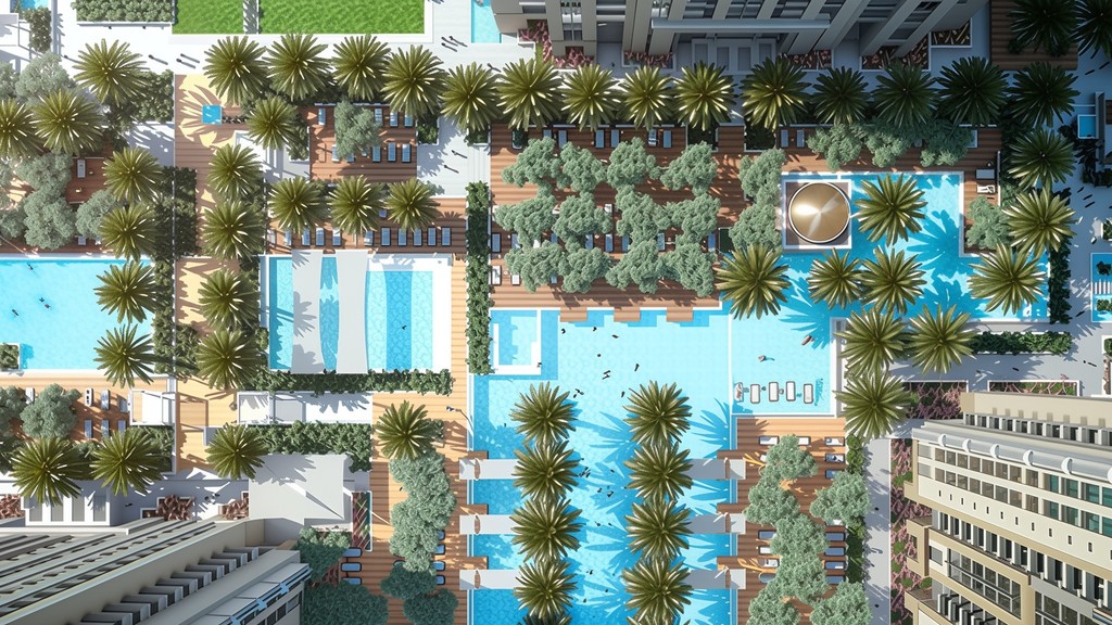 The image shows two adjacent towers, highlighting the Noora Tower on the left.